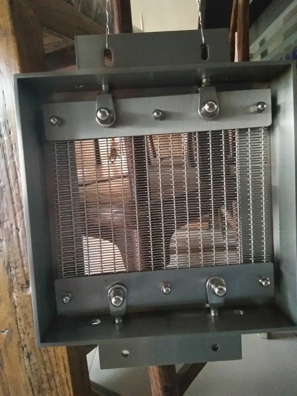 Architectural metal mesh installation interface showing why open support assumptions must be marked before quotation