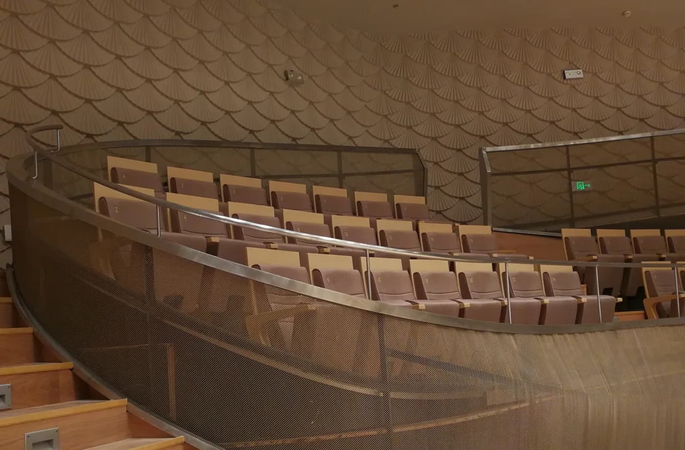 Public space handrail infill architectural metal mesh project reference